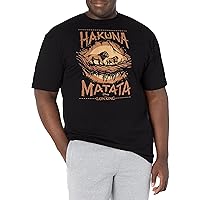 Disney Big & Tall Lion King Savanna Poster Men's Tops Short Sleeve Tee Shirt