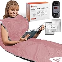 LifePro Sauna Blanket for Detoxification - Portable Far Infrared Sauna for Home Detox Calm Your Body and Mind (Regular Pink)