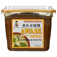 Miko - Awase Miso Soyabean Paste (Aka + Shiro) - 500 Gram - GMO Free Japanese Miso Paste