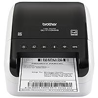 Brother QL1110NWB QL-1110NWB Wide Format, Postage and Barcode Professional Thermal Label Printer with Wireless Connectivity, 4