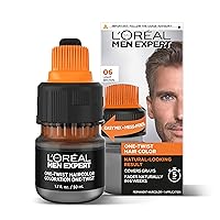 L’Oreal Paris Men Expert One Twist Mess Free Permanent Hair Color, Mens Hair Dye to Cover Grays, Easy Mix Ammonia Free Application, Light Brown 06, 1 Application Kit
