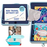 UnbuckleMe Car Seat Buckle Release Tool and Totebook Kids Dry Erase Activity Kit (Ocean Theme)