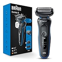 Series 5 5020 Electric Razor for Men Foil Shaver with Beard Trimmer, Rechargeable, Wet & Dry with EasyClean, Black, 5 Piece Set