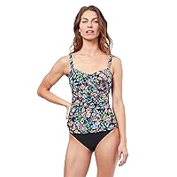 Profile by Gottex Women's Standard Flora D-Cup Under Bust Tankini