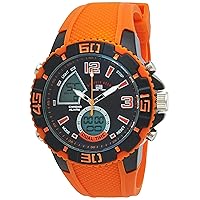 U.S. Polo Assn. Sport Men's US9483 Sport Watch with Orange Silicone Band