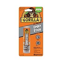 Gorilla All Purpose Epoxy Putty Stick, 2 Ounce, Grey, (Pack of 1)