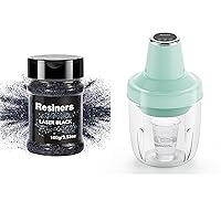 Resiners Holographic Ultra Fine Glitter Powder and Resin Bubble Remover Set- Metallic Epoxy Resin Glitter & -95kPa Vacuum Degassing Chamber