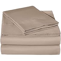 1200 TC 100% Egyptian Cotton Sleeper Sofa Bed Sheet Set Solid fit Up to 9 Inch with 4 -PCS Fitted Straps Premium Quality (King(76