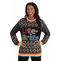 Hasbro Lite Brite Sweater for Adults, LED Light Up Knitted Ugly Sweater, Classic Toys & Games Clothing