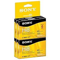 Sony Hi8 Camcorder 8mm Cassettes 120 Minute (4-Pack) (Discontinued by Manufacturer)
