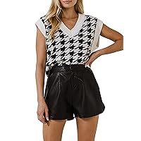 endless rose Women's Houndstooth Sweater Vest