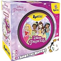 Zygomatic Spot It! Disney Princess Card Game | Fast-Paced Symbol Matching Observation Game | Visual Game | Fun Family Game for Kids and Adults | Age 4+ | 2-8 Players | Avg. Playtime 15 Mins | Made