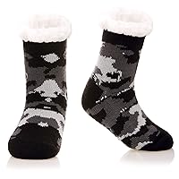Kids Boys Girls Fuzzy Slipper Socks Soft Warm Thick Fleece lined Christmas Stockings For Child Toddler Winter Home Socks