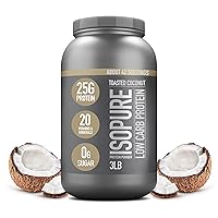 Isopure Protein Powder, Low Carb Whey Isolate with Vitamin C & Zinc for Immune Support, 25g Protein, Keto Friendly, Toasted Coconut, 42 Servings, 3 Pounds (Packaging May Vary)