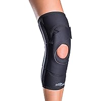 DonJoy Lateral J Patella Knee Support Brace Without Hinge: Drytex, Left Leg, Large