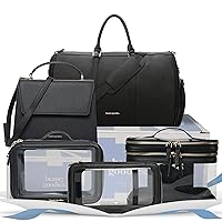 Work Insulated Lunch Box for Women + Travel Clear Makeup Bag Cosmetic Organizer + Makeup Bag with Compartments + Black Case Makeup Toiletry Bag + Suit Convertible Carry On Garment Bags for Travel