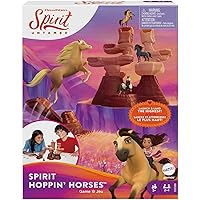 Spirit Untamed Hoppin’ Horses Kids Game Horse Launcher Game with Mountain Tower, Mini Horse Playing Pieces for 2, 3, or 4 Players, 5 Years Old & Up