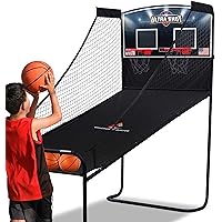 Ultra Basketball Game, Basketball Arcade Game Indoor with LED Electronic Scorer and Timer, 8 Individual Games with Sound Effects