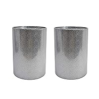 Christopher Knight Home Kaylee Modern Round Hammered Iron Accent Table (2 Pack) -Silver 16 in x 16 in x 22.25 in