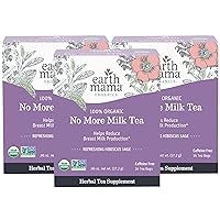 No More Milk Tea | Organic Herbal Tea Bags to Reduce Breast Milk Production, Stop Breastfeeding, & Wean Lactation Naturally, Postpartum Essentials, Hibiscus & Sage Decaf Tea (16-Count, 3PK)