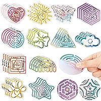 96 Pcs Breath Calm Anxiety Sensory Stickers Tactile Rough Sensory Stickers for Anxiety Calm Strips Finger Labyrinth Stickers for School Office Classroom Desk Teens Counselor Tension Fidget Supplies