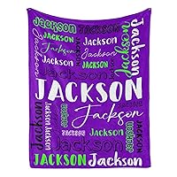 Custom Blanket with Name for Adult Personalized Name Flannel Blanket for Kids Boys Customized Blanket Gift for Birthday Christmas Valentines Day Gift (Color-15, 30x40)