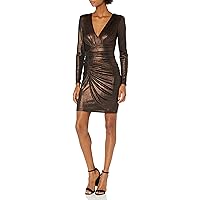 Vince Camuto Women's Cocktail Dress with Ruched Wrap Skirt