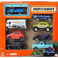 Matchbox 1:64 Scale Die-Cast Toy Cars or Trucks, Set of 8, Themed Multipack of 8 Vehicles Including 1 Exclusive (Styles May Vary)