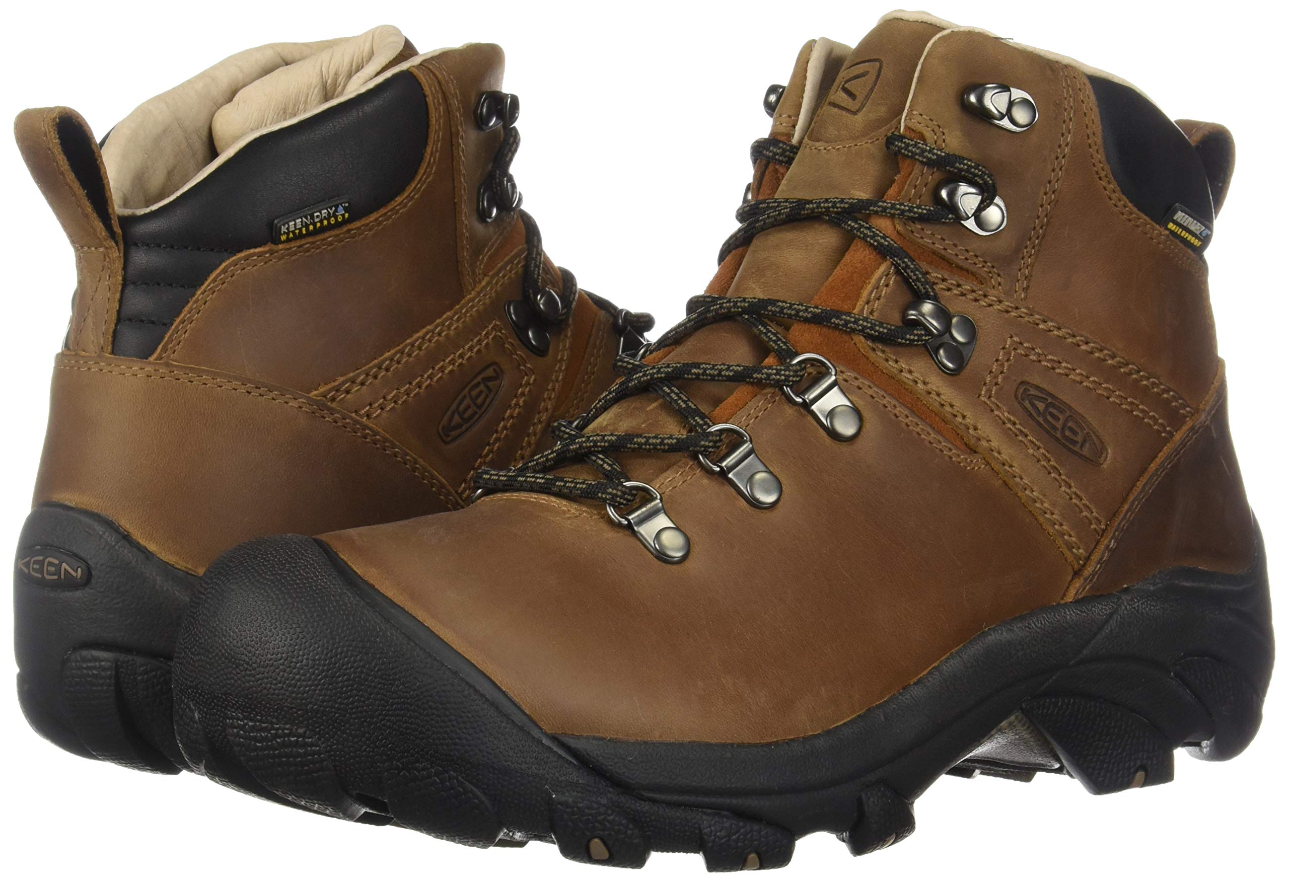 KEEN Men's Pyrenees Mid Height Waterproof Hiking Boots, Syrup, 13