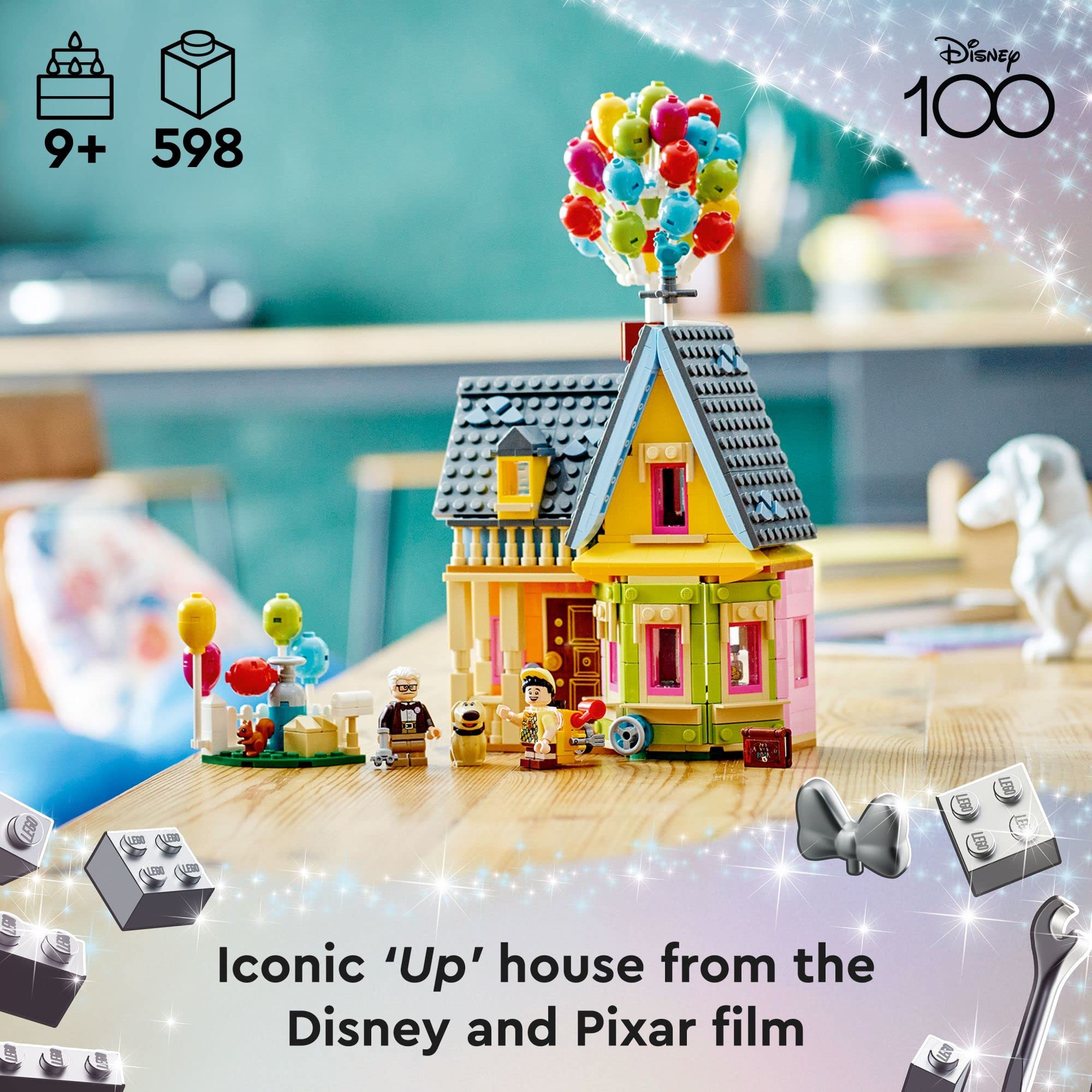 LEGO Disney and Pixar ‘Up’ House 43217 Disney 100 Anniversary Celebration Building Toy Set for Kids and Movie Fans Ages 9+, A Fun Gift for Anyone who Loves Disney