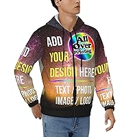 Custom Hoodie Jacket Design Your Own All Over Sleeve Hood Print Zip Sweatshirt Pullover Activewear Workout shirt
