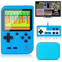 Retro Handheld Game Console with Protector Case, 400 Free Classical FC Games Support for Connecting TV & Two Players, Portable Video Game Gifts for Adults & Kids 8-12 90s Retro Toys