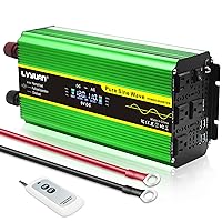 LVYUAN 2000 Watt Inverter Pure Sine Wave Inverter 12V to 110V DC to AC with AC Sockets, LCD Display, Wireless Remote Control, USB Charge Ports, Car Power Inverter for Vehicles RV Camping Truck