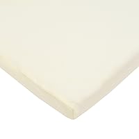 TL Care 100% Natural Breathable Cotton Jersey Knit Fitted Bassinet Sheet, Cream, 15