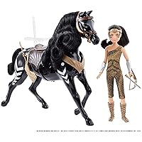 DC Comics Wonder Woman 1984 Young Diana Doll (~ 9-in) with Horse, Wearing Fashion and Accessories, Gift for 6 Year Olds and Up