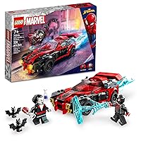 LEGO Marvel Spider-Man Miles Morales vs. Morbius 76244 Building Toy - Featuring Race Car and Action Minifigures, Adventures in The Spiderverse, Movie Inspired Set, Fun for Boys, Girls, and Kids
