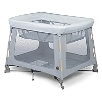 Maxi-Cosi Swift Lightweight Portable Playard, 1-Step Fold Playpen with Travel Bag, 2-Stage Mattress for Newborn to Toddlers, Classic Slate