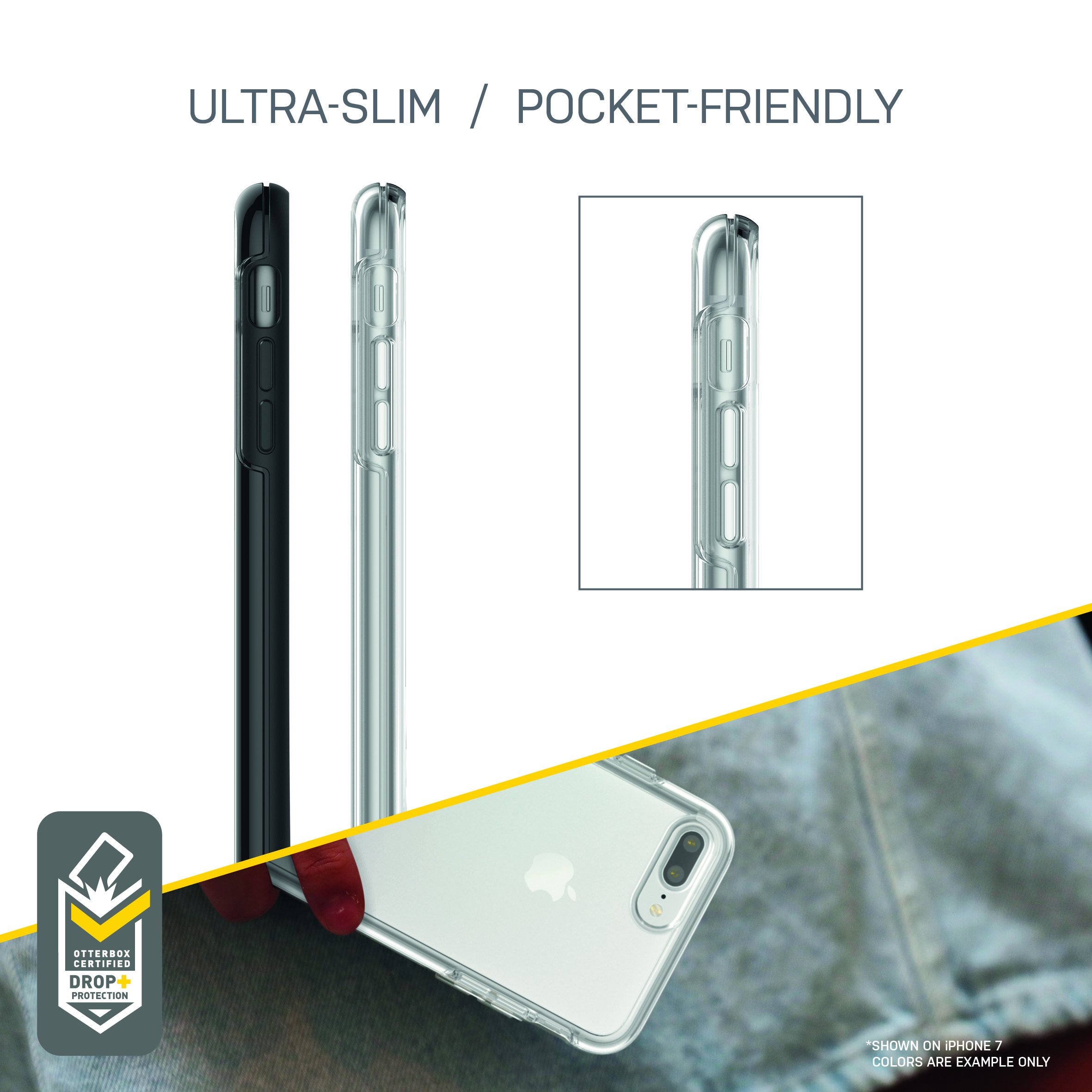 OtterBox IPhone 8 PLUS & IPhone 7 PLUS (ONLY) Symmetry Series Case - CLEAR, Ultra-Sleek, Wireless Charging Compatible, Raised Edges Protect Camera & Screen