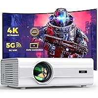 [Auto Focus/Keystone] Projector with WiFi 6 and Bluetooth 5.2, 600 ANSI Native 1080P 4K Supported, Agreago Outdoor Projector with Screen, Movie Projector Compatible with HDMI/USB/TV Stick