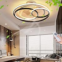 Ceiling Fan with Lighting LED Fan Ceiling Light Remote Control Fan Ceiling Lamp Wind Speed Dimmable 50 W Ceiling Lamp Quiet Fan for Dining Room Living Room Bedroom Children's Room