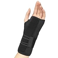 OTC Wrist Brace, Adjustable Thumb Strap Support, Black (Left Hand), Medium