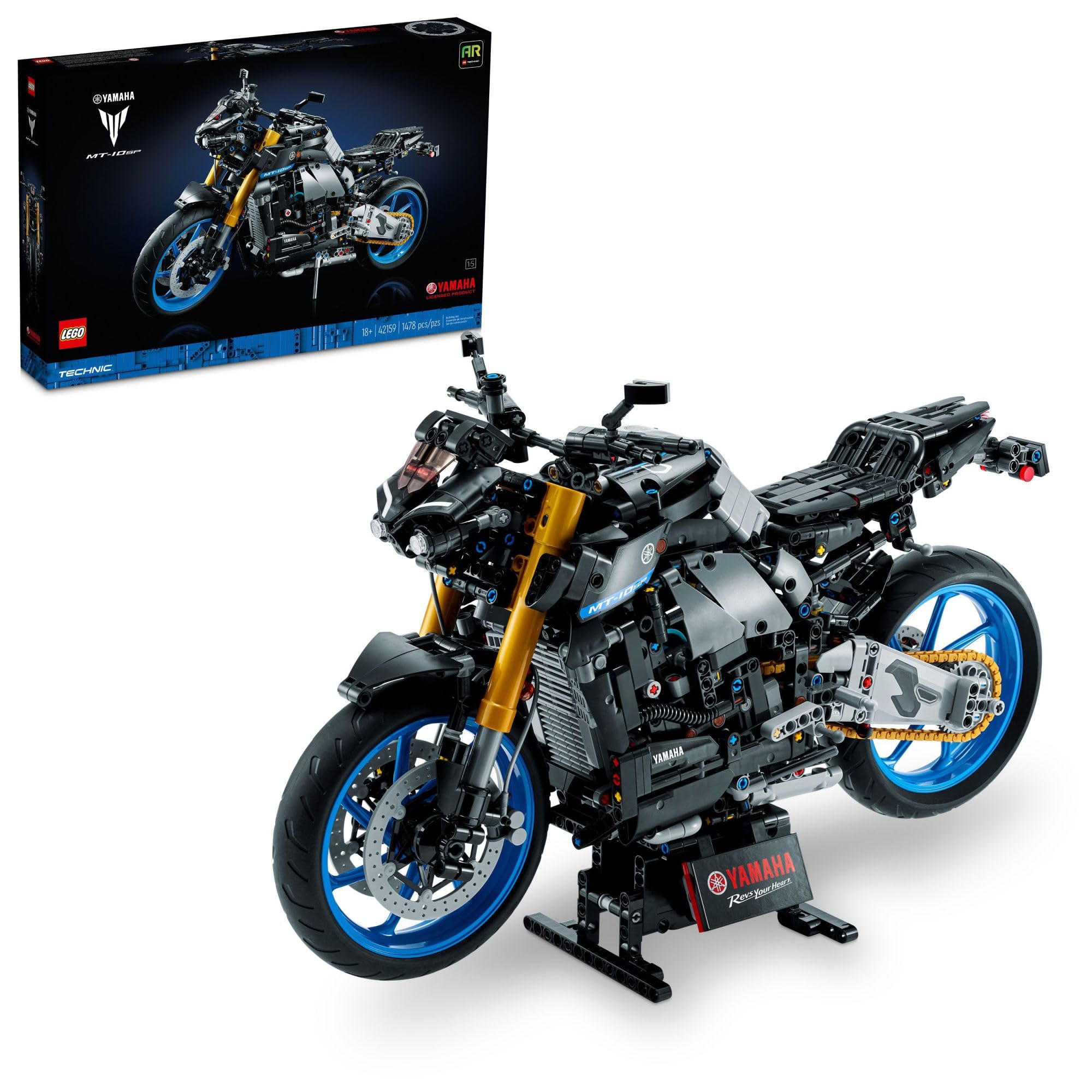 LEGO Technic Yamaha MT-10 SP 42159 Advanced Building Set for Adults, This Iconic Motorcycle Model for Build and Display Makes a Great Gift for Fans of Yamaha Vehicles or Motorcycle Collectibles