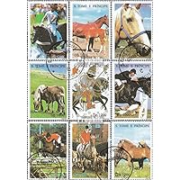Sao Tome E Principe 1513-1521 (Complete.Issue.) fine Used/Cancelled 1995 Horses (Stamps for Collectors) Horses/Zebras