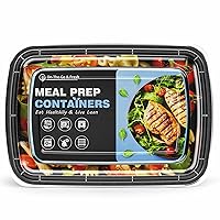 GUANFU Meal Prep Containers Reusable, 20 Pack Extra-Thick Food Storage Containers w/Lids Plastic Bento Box BPA Free Lunch Boxes Disposable Stackable Microwave Dishwasher Freezer Safe(28 oz)