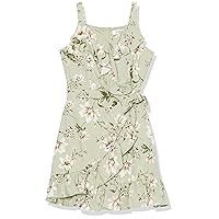 Speechless Girls' Sleeveless Fit and Flare Ruffled Dress