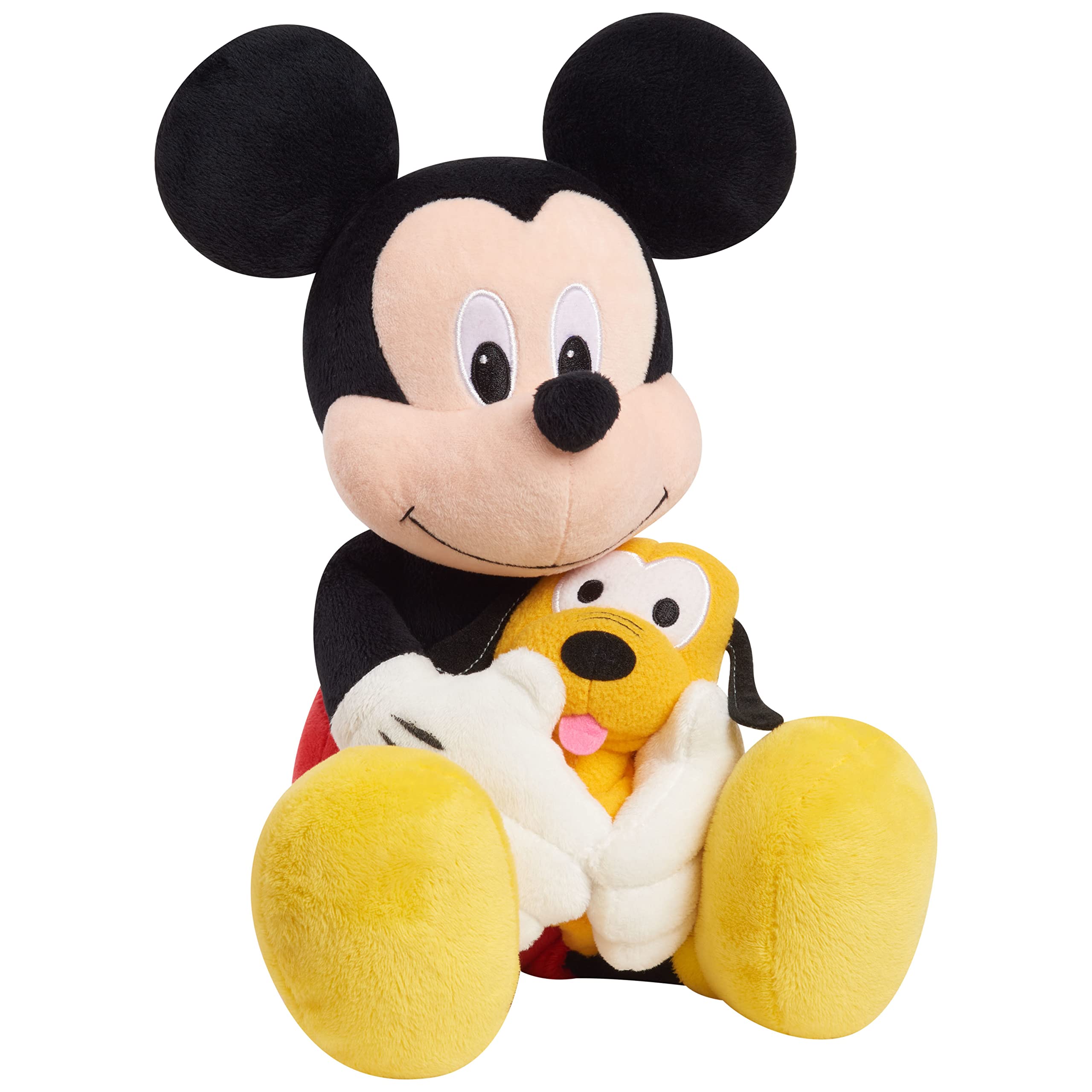 DISNEY CLASSIC Lil Friends Mickey Mouse and Pluto Plush Stuffed Animal, Officially Licensed Kids Toys for Ages 0+ by Just Play