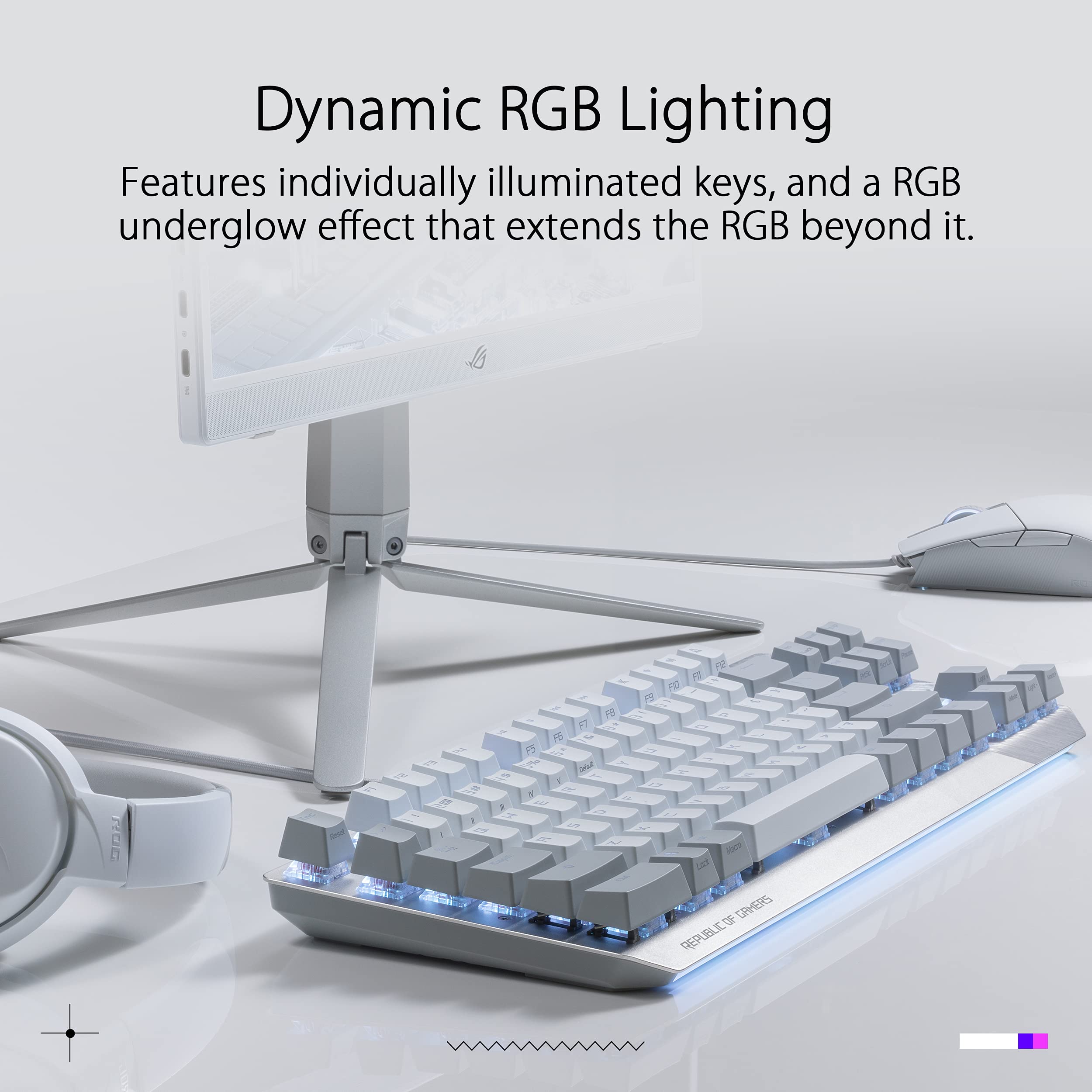 ASUS ROG Strix Scope NX TKL Moonlight White Wired Mechanical RGB Gaming Keyboard | ROG NX Brown Tactile Switches, Aluminum Frame, Aura Sync Lighting, Tenkeyless Design, Quick Toggle Media Keys