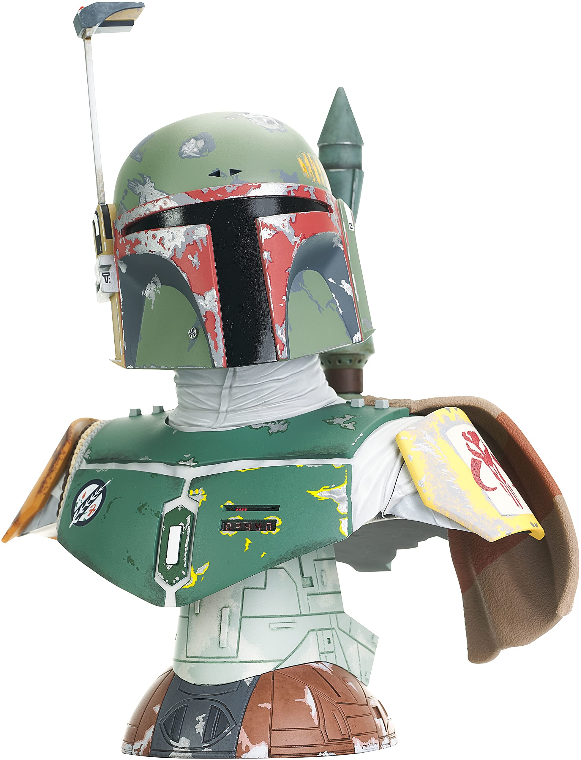 DIAMOND SELECT TOYS Star Wars: The Empire Strikes Back: Boba Fett Legends in 3-Dimensions 1:2 Scale Bust, Multicolor, 10 inches