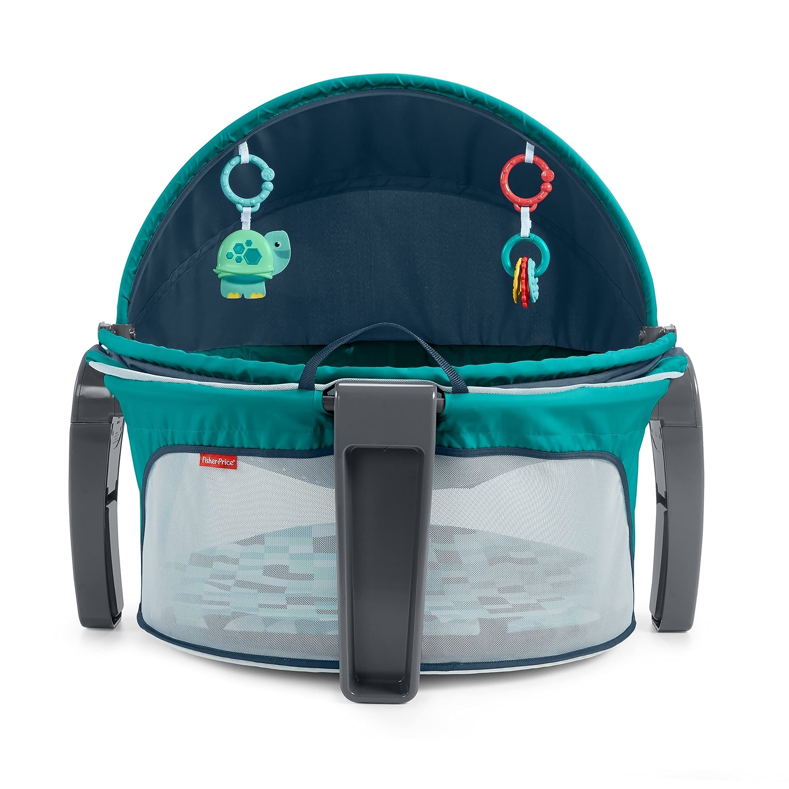 Fisher-Price On-the-Go Baby Dome Pixel Forest, portable travel play space with canopy and toys