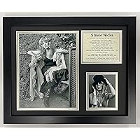 Stevie Nicks- Fleetwood Mac- Black and White Portraits | Framed Photo Collage Wall Art Decor | Legends Never Die, 11 x 14-Inch